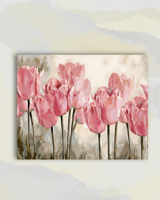 Douceur Pastelle des Tulipes Roses