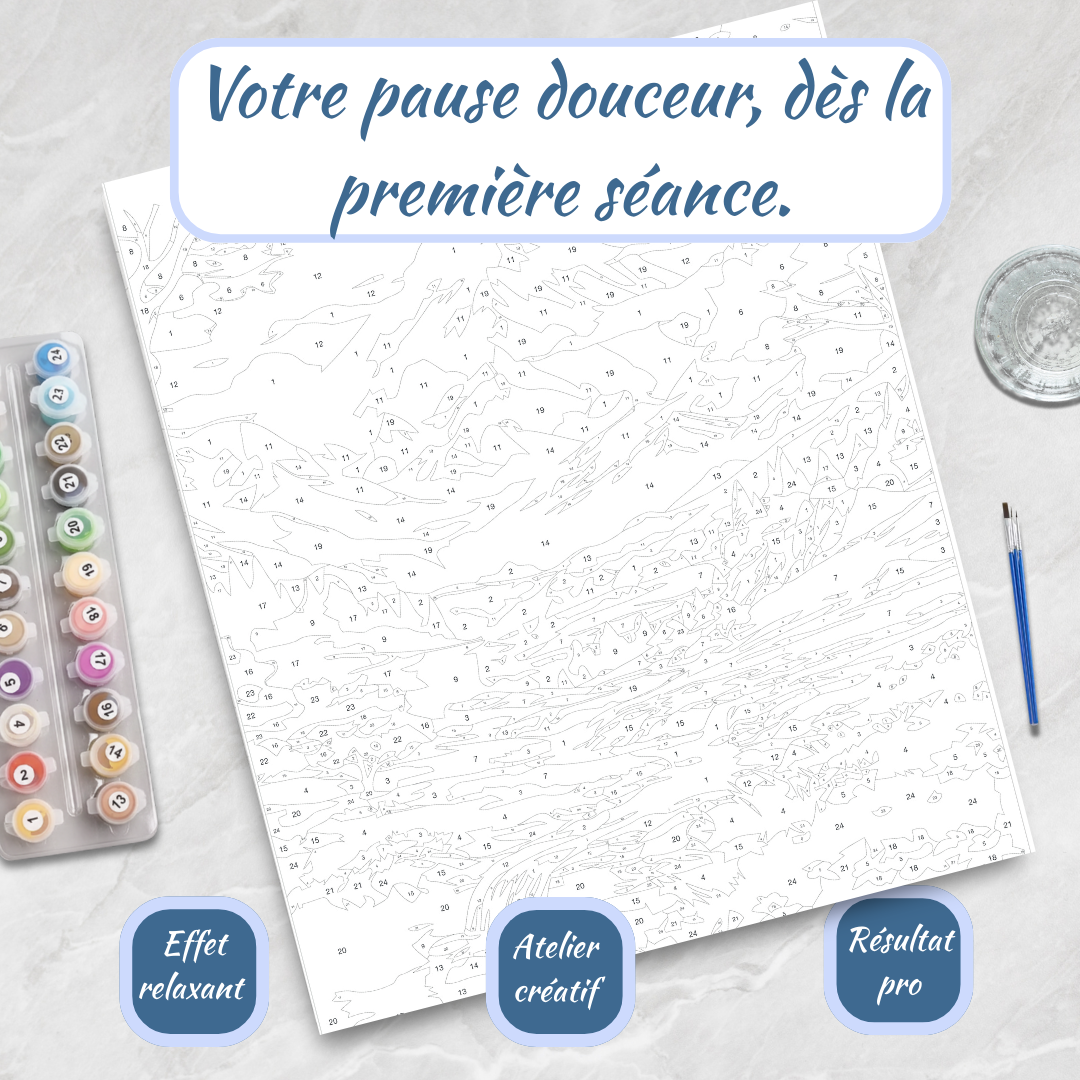 Sinestesia™ — Kit de Peinture par Numéros pour Adultes - À la montagne