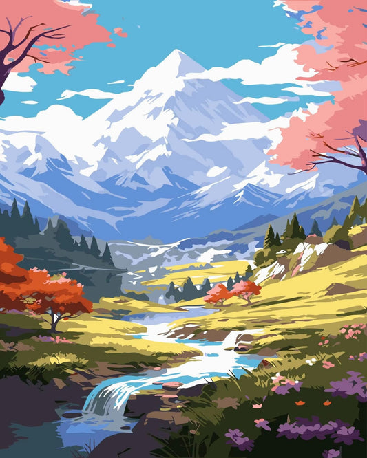 Sinestesia™ — Kit de Peinture par Numéros pour Adultes - À la montagne